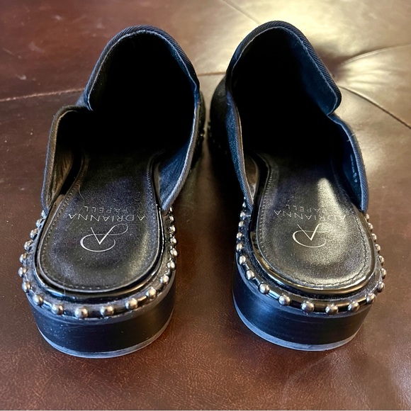 Beautiful Black Pattern Mules with Silver Accents - Picture 4 of 5
